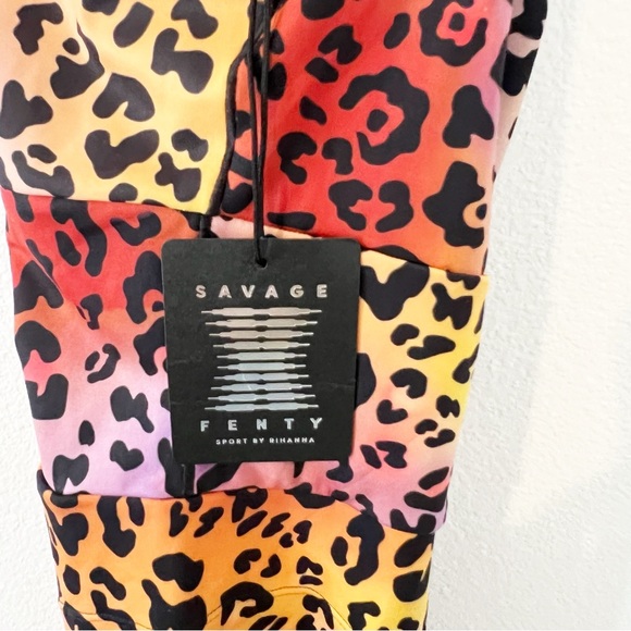 Savage X Fenty Rainbow Leopard Print Jumpsuit - Yellow, Orange, Pink, Purple - Picture 8 of 8